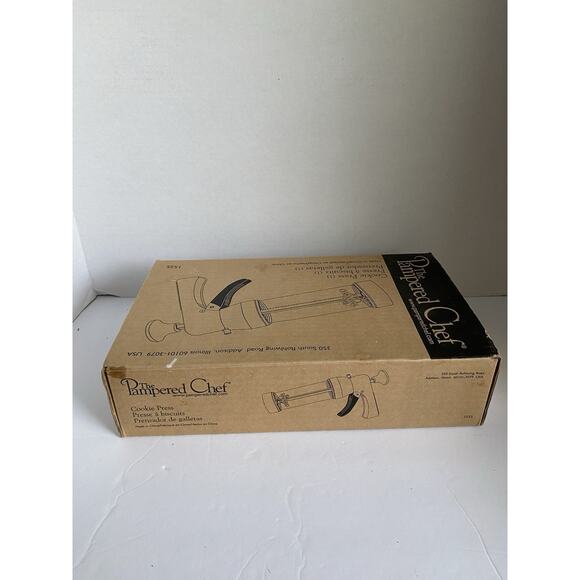 Pampered Chef Cookie press With 15 Disc Holiday Christmas #1525 Baking Missing 1 - Picture 6 of 11